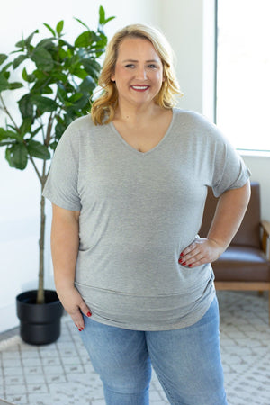 Chloe Cozy Tee - Grey by Michelle Mae