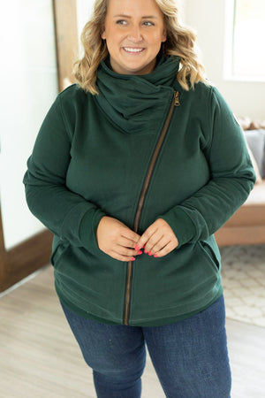 Quinn ZipUp Cowl - Evergreen by Michelle Mae