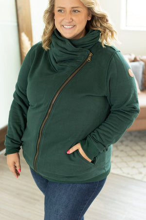 Quinn ZipUp Cowl - Evergreen by Michelle Mae