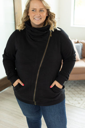 Quinn ZipUp Cowl - Black by Michelle Mae