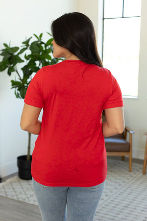 Sophie Pocket Tee - Red by Michelle Mae