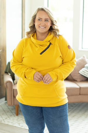 Classic Zoey ZipCowl Sweatshirt - Mustard by Michelle Mae