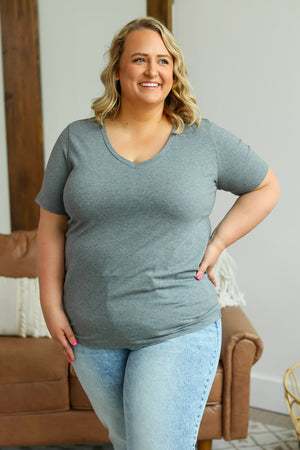 Olivia Tee - Charcoal by Michelle Mae