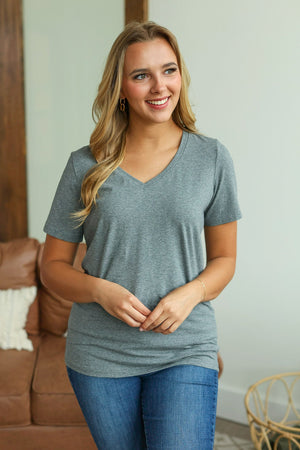 Olivia Tee - Charcoal by Michelle Mae