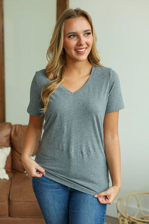 Olivia Tee - Charcoal by Michelle Mae