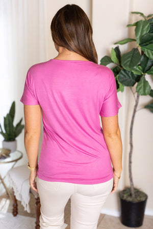 Chloe Cozy Tee - Magenta by Michelle Mae