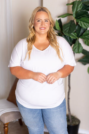 Chloe Cozy Tee - White by Michelle Mae