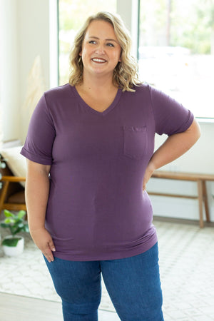 Sophie Pocket Tee - Plum by Michelle Mae