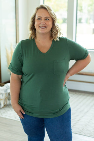 Sophie Pocket Tee - Green by Michelle Mae