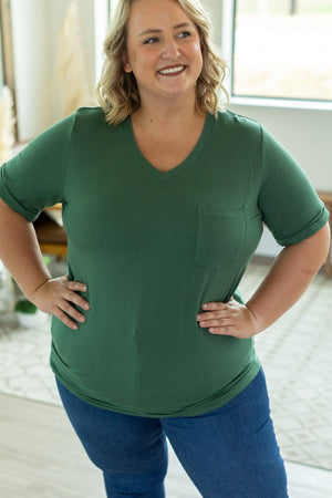 Sophie Pocket Tee - Green by Michelle Mae