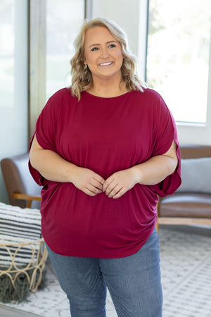 Darcy Dolman Top - Burgundy by Michelle Mae