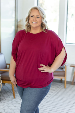 Darcy Dolman Top - Burgundy by Michelle Mae