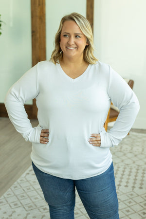 Leah Long Sleeve Top - White by Michelle Mae