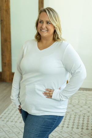 Leah Long Sleeve Top - White by Michelle Mae