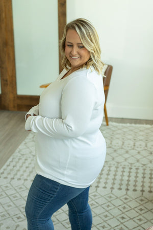 Leah Long Sleeve Top - White by Michelle Mae