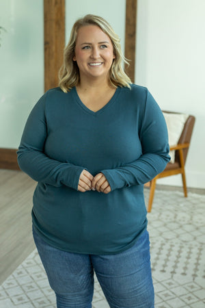 Leah Long Sleeve Top - Teal by Michelle Mae