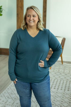 Leah Long Sleeve Top - Teal by Michelle Mae