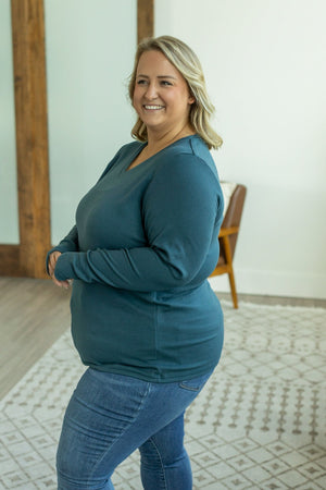 Leah Long Sleeve Top - Teal by Michelle Mae