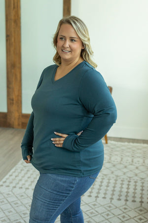 Leah Long Sleeve Top - Teal by Michelle Mae