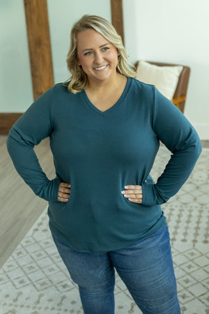 Leah Long Sleeve Top - Teal by Michelle Mae