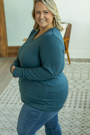 Leah Long Sleeve Top - Teal by Michelle Mae