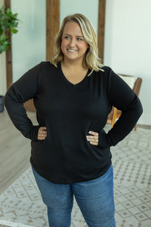 Leah Long Sleeve Top - Black by Michelle Mae