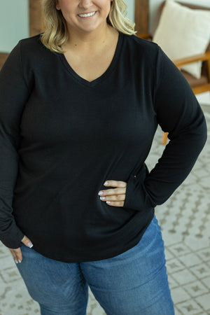 Leah Long Sleeve Top - Black by Michelle Mae