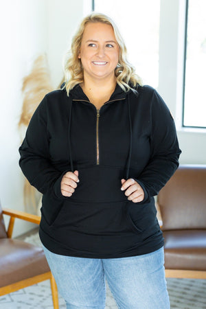 Cloud HalfZip Hoodie - Black by Michelle Mae