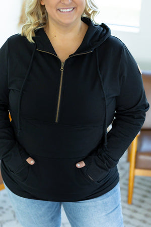 Cloud HalfZip Hoodie - Black by Michelle Mae