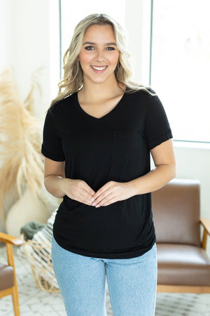 Sophie Pocket Tee - Black by Michelle Mae