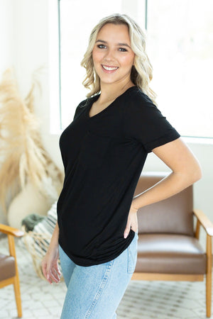 Sophie Pocket Tee - Black by Michelle Mae