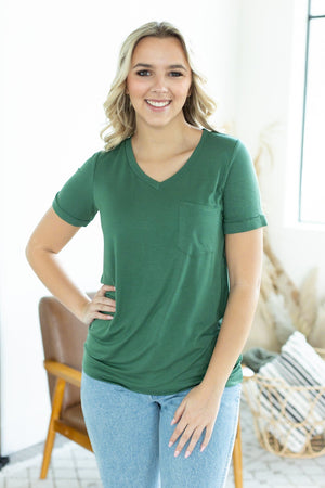 Sophie Pocket Tee - Green by Michelle Mae