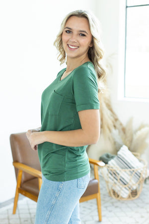 Sophie Pocket Tee - Green by Michelle Mae