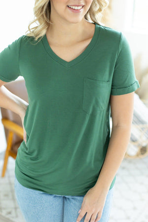 Sophie Pocket Tee - Green by Michelle Mae