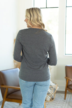 Leah Long Sleeve Top - Charcoal by Michelle Mae