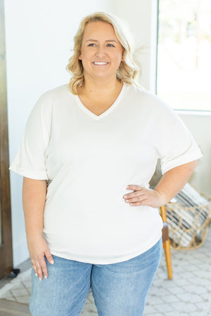 Selene Relaxed Top - White by Michelle Mae