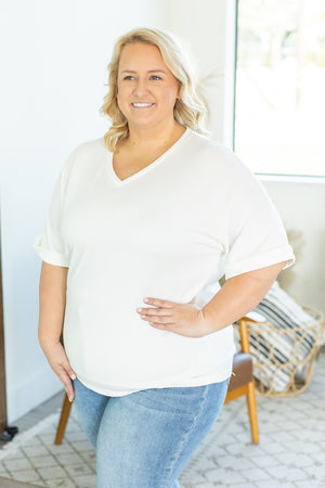 Selene Relaxed Top - White by Michelle Mae