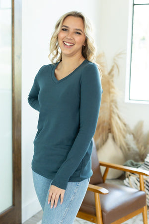 Leah Long Sleeve Top - Teal by Michelle Mae