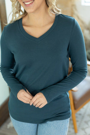 Leah Long Sleeve Top - Teal by Michelle Mae