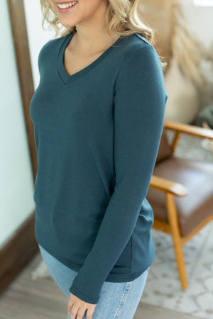 Leah Long Sleeve Top - Teal by Michelle Mae