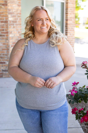 Tara Ribbed Tank - Grey by Michelle Mae