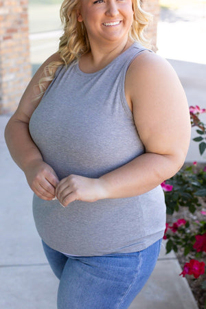 Tara Ribbed Tank - Grey by Michelle Mae