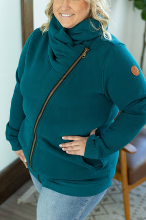 Quinn ZipUp Cowl - Teal by Michelle Mae