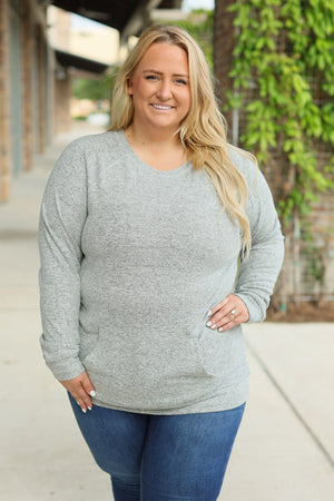 Hannah Pocket Pullover - Grey by Michelle Mae