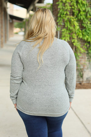 Hannah Pocket Pullover - Grey by Michelle Mae