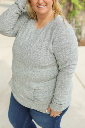 Hannah Pocket Pullover - Grey by Michelle Mae