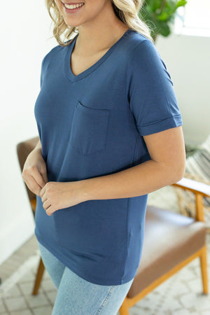 Sophie Pocket Tee - Blue by Michelle Mae