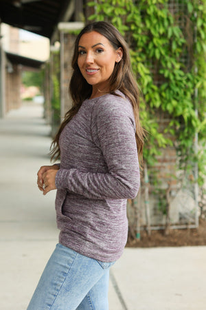 Hannah Pocket Pullover - Purple by Michelle Mae