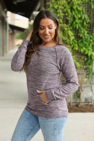 Hannah Pocket Pullover - Purple by Michelle Mae