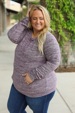 Hannah Pocket Pullover - Purple by Michelle Mae